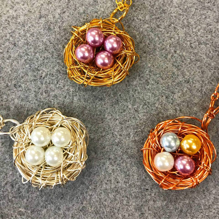 Bird Nest Pendants